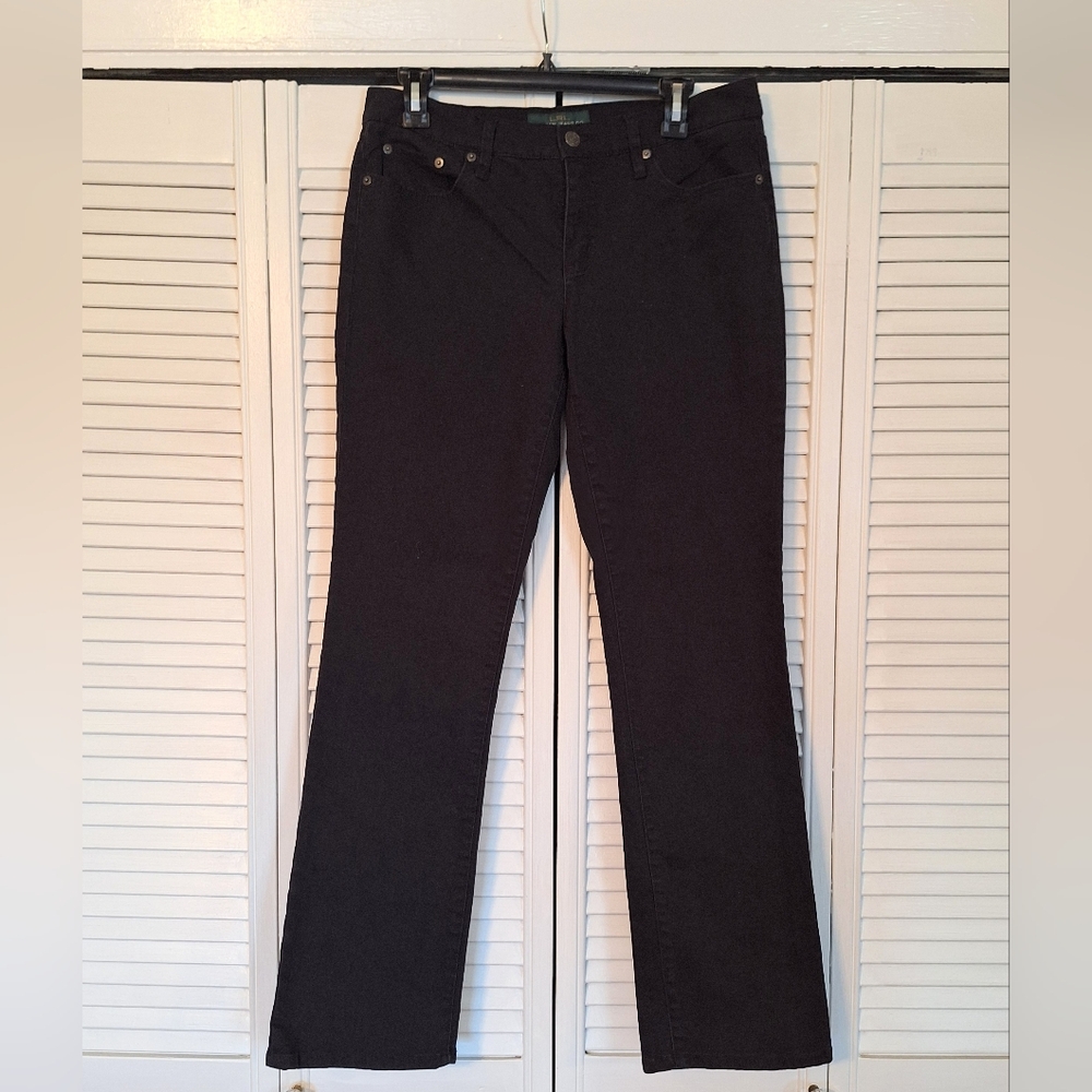 Ralph Lauren Women's Black Modern Straight Leg Jeans Sz 10 *W - Picture 5 of 7